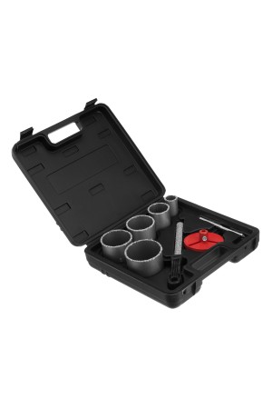 Набор коронок по керамической плитке, 33-53-67-73-83 мм, напил, в пластиковом боксе, шестигранный хвостовик Matrix