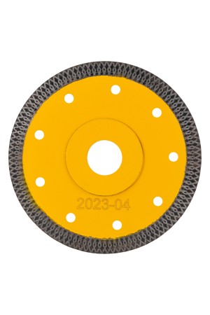 Диск алмазный отрезной 125 х 22,2мм, сплошной, супертонкий, горячий пресс, сухой/мокрый рез// Denzel