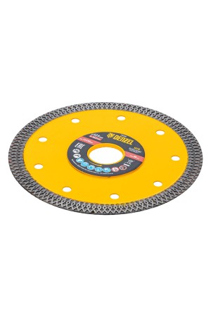 Диск алмазный отрезной 125 х 22,2мм, сплошной, супертонкий, горячий пресс, сухой/мокрый рез// Denzel