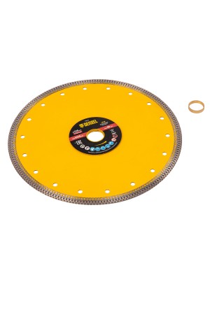 Диск алмазный отрезной 230 х 22,2мм, сплошной, супертонкий, горячий пресс, сухой/мокрый рез// Denzel