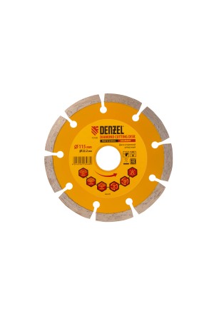Диск алмазный, отрезной сегментный, 115 х 22.2 мм, сухая резка Denzel