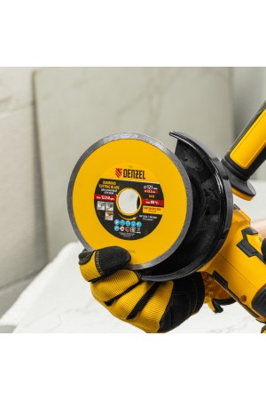 Диск алмазный, отрезной сплошной, 125 х 22.2 мм, мокрая резка Denzel