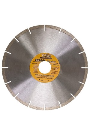 Диск алмазный, отрезной сегментный, 180 х 22.2 мм, сухая резка, EUROPA Standard Sparta