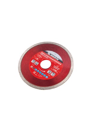 Диск алмазный, отрезной сплошной, 115 х 22.2 мм, мокрая резка Matrix Professional