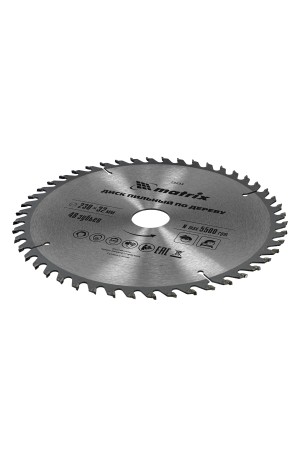 Пильный диск по дереву, 230 х 32 мм, 48 зубьев, кольцо 30/32 Matrix Professional