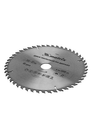 Пильный диск по дереву, 255 х 32 мм, 48 зубьев, кольцо 30/32 Matrix Professional