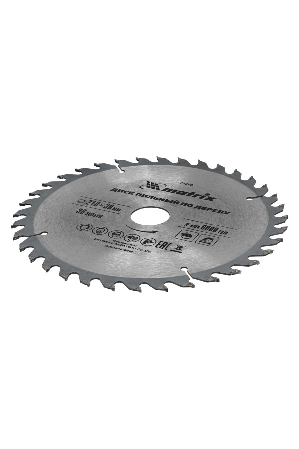 Пильный диск по дереву, 210 х 30 мм, 36 зубьев Matrix Professional