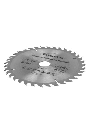 Пильный диск по дереву, 230 х 32 мм, 36 зубьев, кольцо 30/32 Matrix Professional