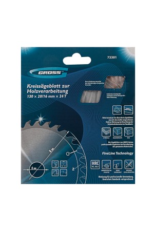 Пильный диск по дереву 130 x 20/16 x 24Т Gross