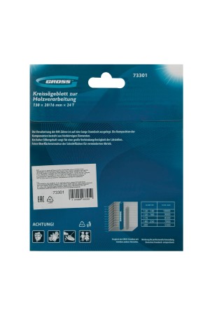 Пильный диск по дереву 130 x 20/16 x 24Т Gross