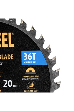 Пильный диск по дереву ф140 х 20 мм, 36 зубов Denzel