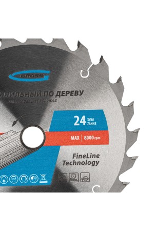 Пильный диск по дереву 165 x 20/16 x 24Т Gross