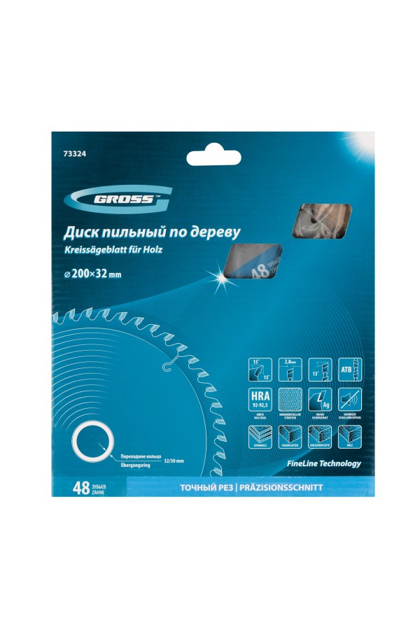 Пильный диск по дереву 200 x 32/30 x 48Т Gross