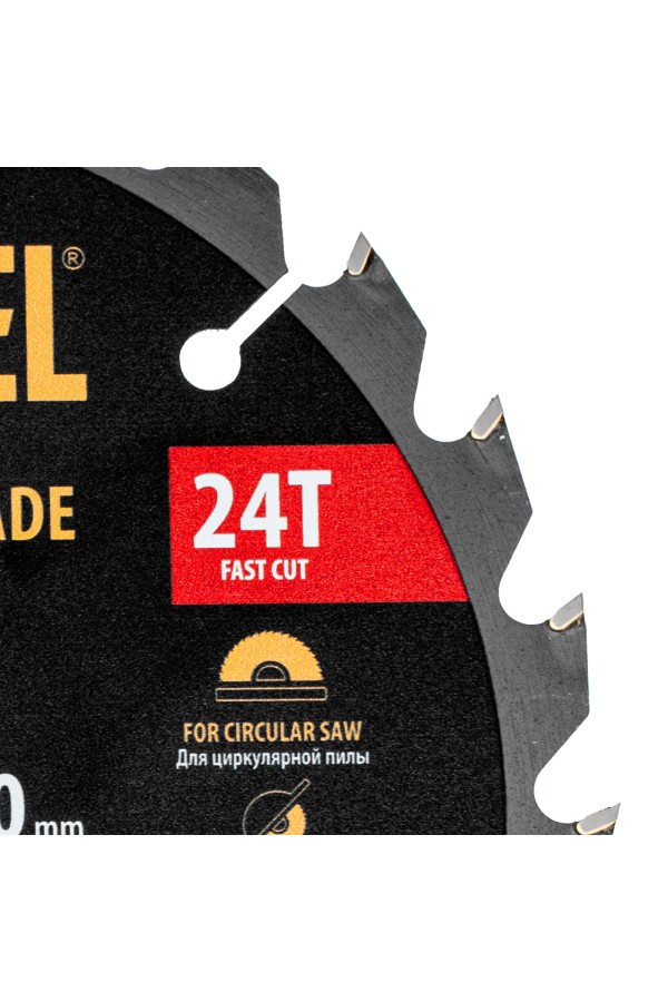 Пильный диск по дереву ф165 х 20 мм, 24 зубьев, тонкий Denzel