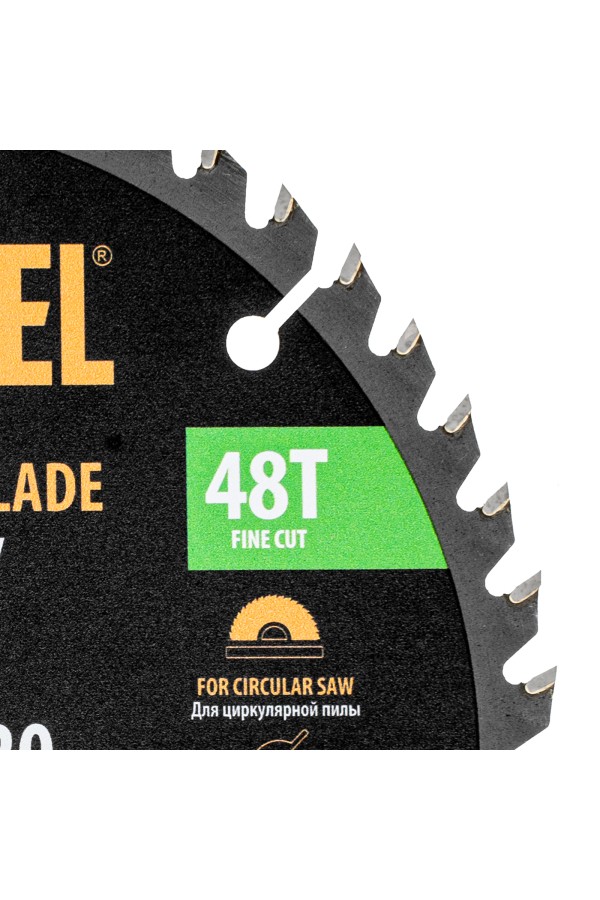 Пильный диск по дереву ф165 х 20 мм, 48 зубьев, тонкий Denzel