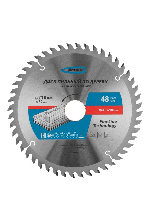 Пильный диск по дереву 210 x 32/30 x 48Т Gross