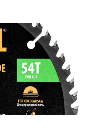 Пильный диск по дереву ф180 х 20 мм, 54зубьев Denzel