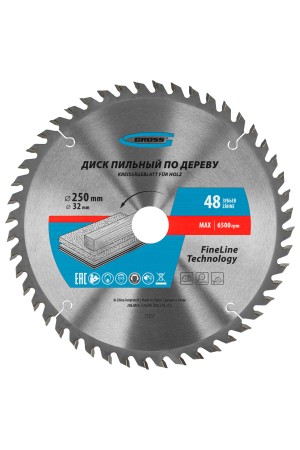 Пильный диск по дереву 250 x 32/30 x 48Т Gross