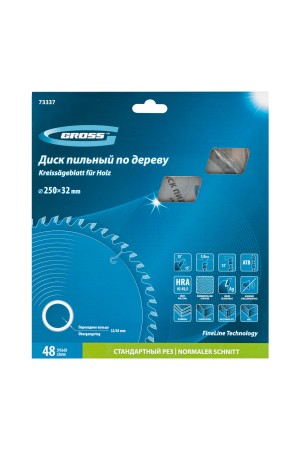 Пильный диск по дереву 250 x 32/30 x 48Т Gross