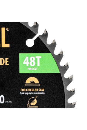 Пильный диск по дереву ф190 х 30 мм, 48 зубьев, тонкий Denzel