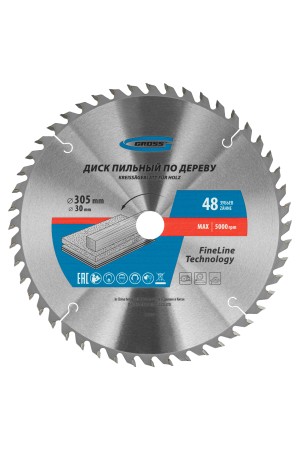 Пильный диск по дереву 305 x 30 x 48Т Gross