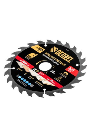Пильный диск по дереву ф200 х 30 мм, 24 зубьев Denzel