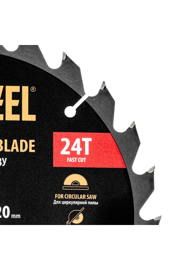 Пильный диск по дереву ф216 х 20 мм, 24 зубьев Denzel