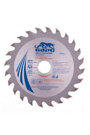 Пильный диск по дереву 130 x 20/16 мм, 24 твердосплавных зуба Барс