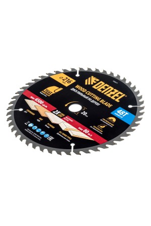 Пильный диск по дереву ф216 х 20 мм, 48 зубьев Denzel