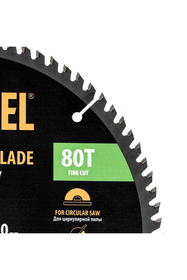 Пильный диск по дереву ф255 х 30 мм, 80 зубьев Denzel