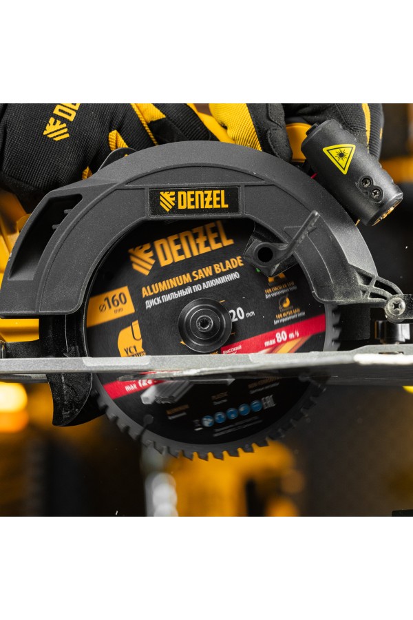 Пильный диск по алюминию ф160 х 20 мм, 54 зубьев Denzel