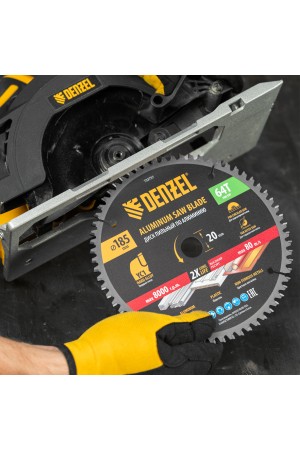 Пильный диск по алюминию ф185 х 20 мм, 64 зубьев Denzel