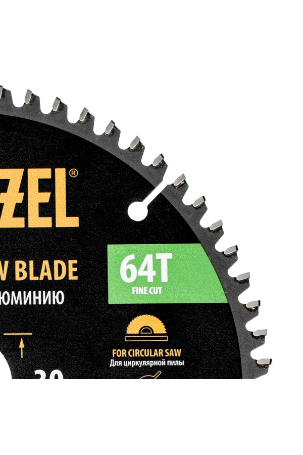 Пильный диск по алюминию ф190 х 30 мм, 64 зубьев Denzel