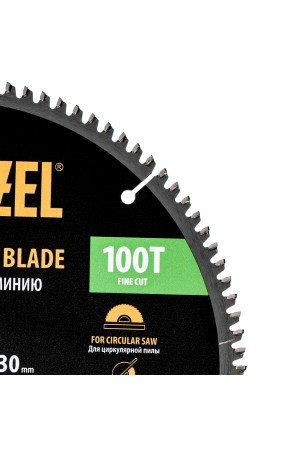 Пильный диск по алюминию ф255 х 30 мм, 100 зубьев Denzel