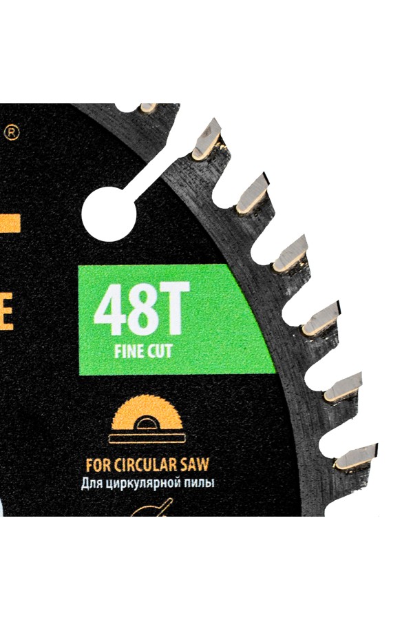 Пильный диск по ламинату ф140 х 20 мм, 48 зубьев Denzel
