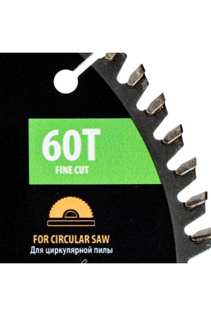 Пильный диск по ламинату ф185 х 30 мм, 60 зубьев Denzel