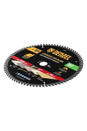Пильный диск по ламинату ф300 х 30 мм, 80 зубьев Denzel