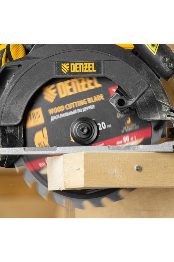 Пильный диск по дереву с гвоздями, ф185 х 20 мм, 24 зубов Denzel