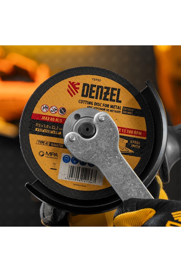 Круг отрезной по металлу, 115 х 1 х 22.2 мм Denzel