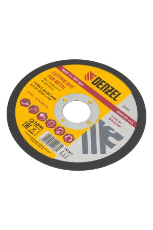 Круг отрезной по металлу, 115 х 1.2 х 22.2 мм Denzel