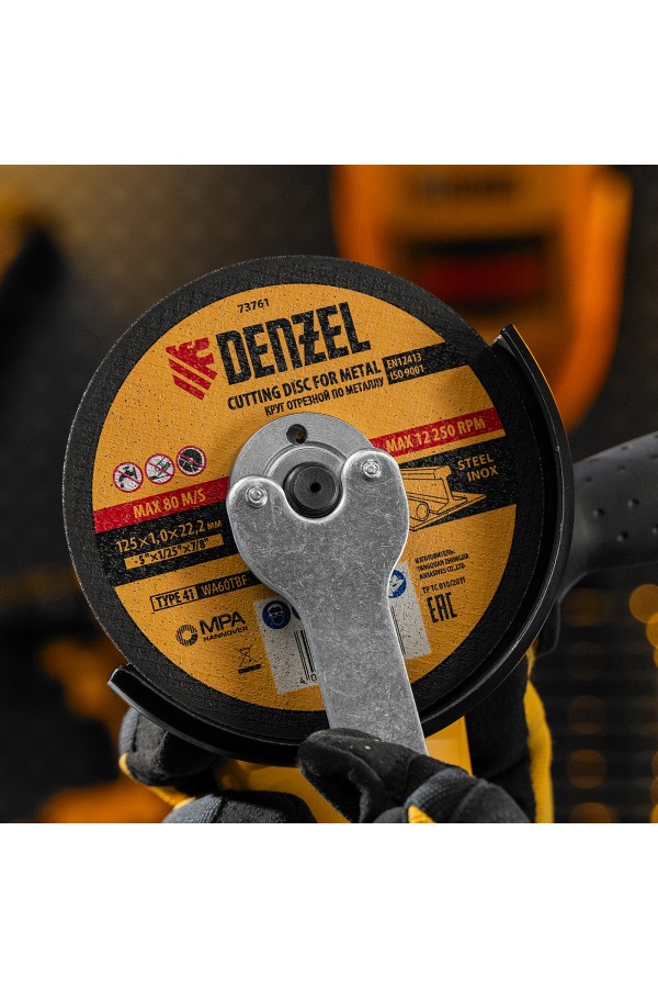 Круг отрезной по металлу, 125 х 1 х 22.2 мм Denzel
