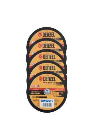 Круг отрезной по металлу, 230 х 2,0 х 22,2 мм, A36TBF, в метал.банке, 5 шт. Denzel