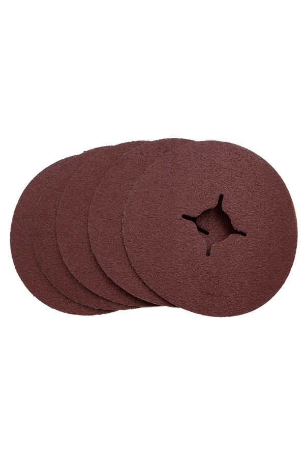 Круги фибровые 5 шт, Р 80, 115 х 22 mm Matrix