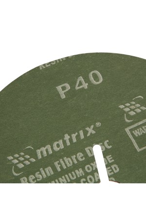 Круги фибровые 5 шт, Р 40, 180 х 22 mm Matrix