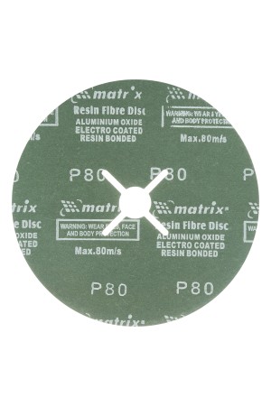 Круги фибровые 5 шт, Р 80, 180 х 22 mm Matrix