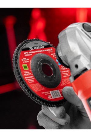 Круг лепестковый торцевой, P 80, 115 х 22.2 мм Matrix