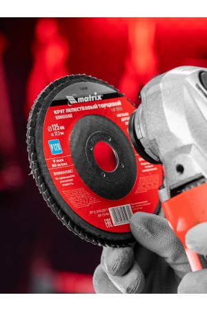 Круг лепестковый торцевой, P 120, 125 х 22.2 мм Matrix