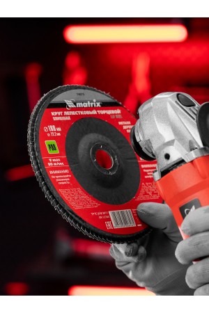 Круг лепестковый торцевой, P 80, 180 х 22.2 мм Matrix