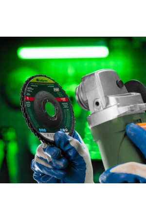 Круг лепестковый торцевой, конический, Р 40,115 х 22.2 мм Сибртех