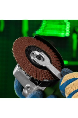 Круг лепестковый торцевой, конический, Р 60, 125 х 22.2 мм Сибртех